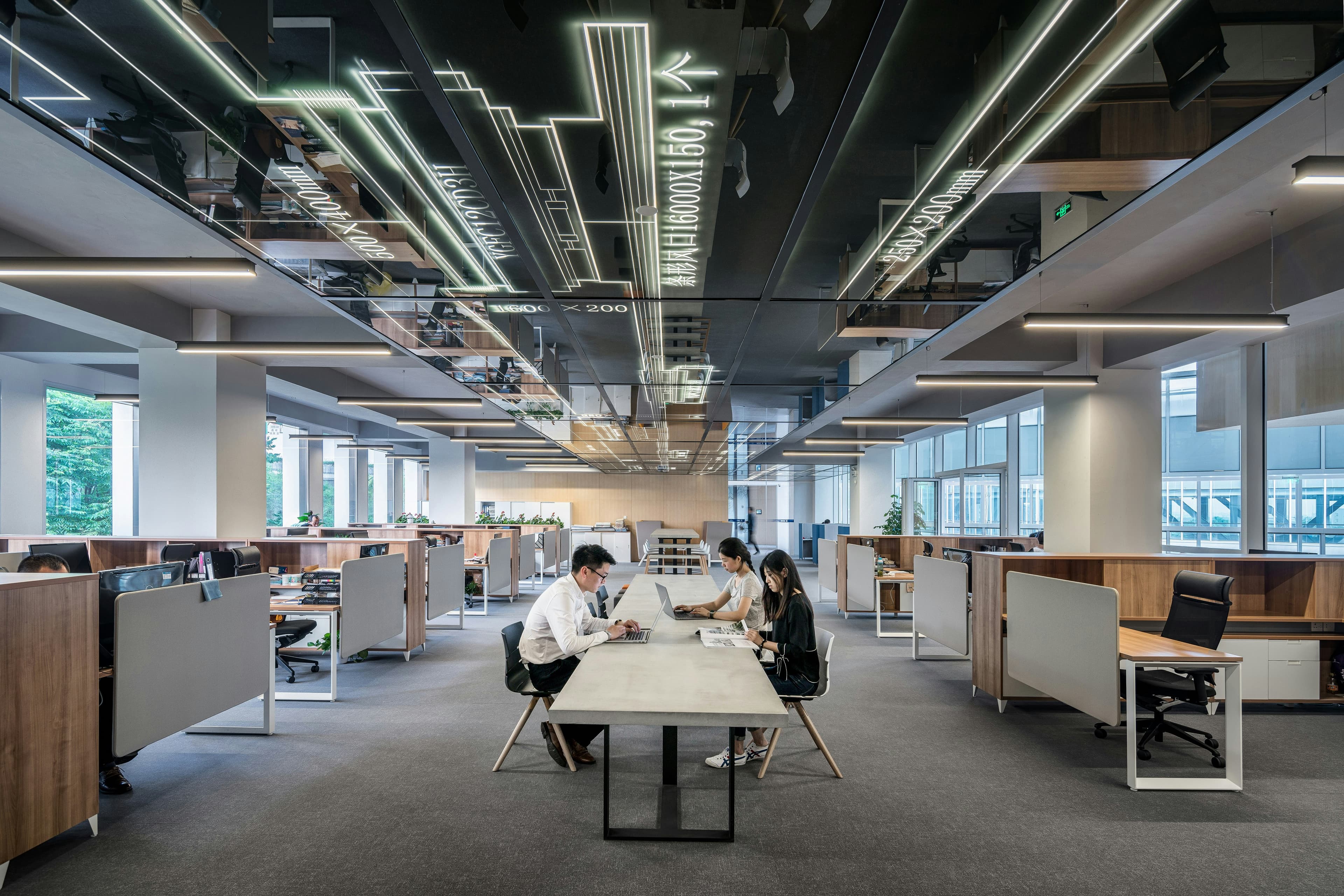 Open-plan corporate workspace