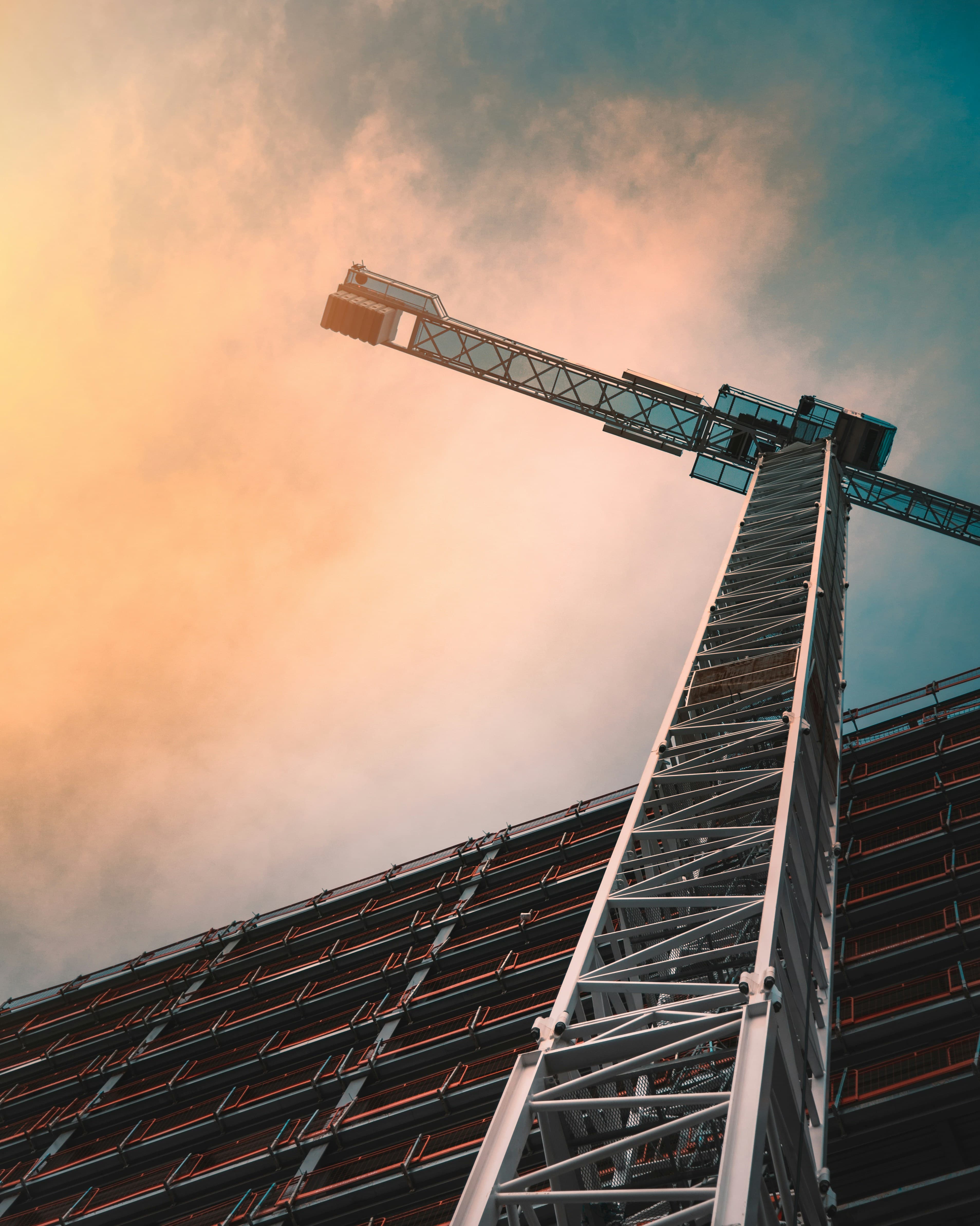 Construction crane on an MPD Construction commercial site